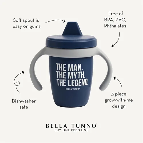 Vista 7 de Taza de silicona Bella Tunno, taza de entrenamiento con asas de transición para bebés, niños pequeños y niños, bebés de 6 a 12 meses y niños