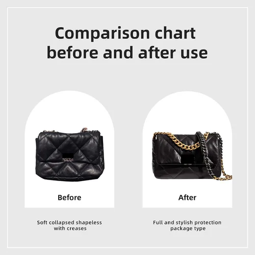 Vista 6 de DGAZ Organizador de bolso personalizado o inserto de almohada para Chanel 19 bolsos, organizador de bolsas suave y sedoso, bolso de lujo y moldeador