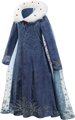 Vista 2 de Snow Princess Costume for Girls Winter Costume for Toddlers Dress Up Halloween Birthday Cosplay Cape with Accessories