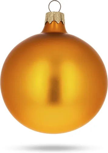 Vista 3 de Juego de 6 bolas de cristal dorado mate adornos de Navidad de 3.25 pulgadas