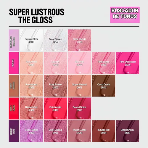 Vista 7 de Revlon - Brillo de labios, Super Lustrous The Gloss, no es pegajoso, acabado de alto brillo 200 Crystal Clear Non-sticky lip gloss with