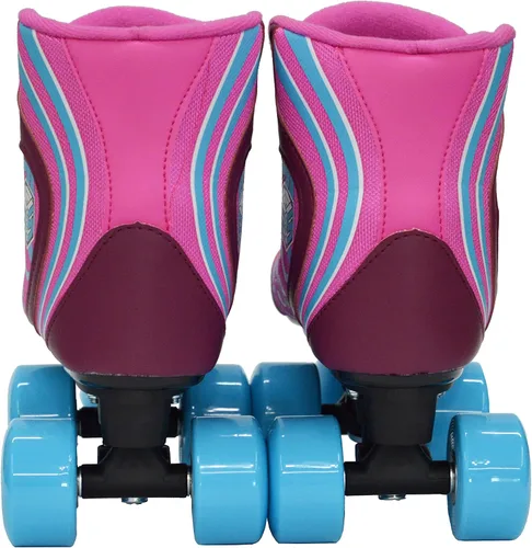Vista 5 de Epic Cotton Candy - Patines cuádruples con 2 cordones (rosa y azul)
