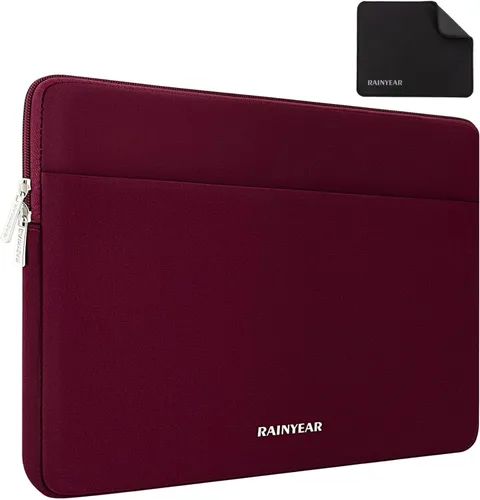 Vista 13 de RAINYEAR - Funda para laptop de 15 pulgadas, funda portátil con bolsillo Negro