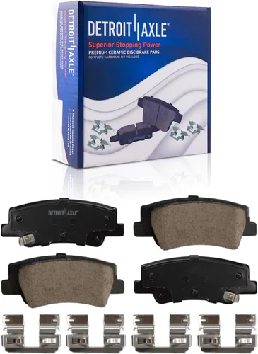 Vista 8 de Detroit Axle - Kit de frenos delanteros para Toyota 2007-2016 Tundra, 2008-2016 Sequoia, Pastillas de freno cerámicos para pinza de freno de disco