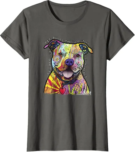 Vista 7 de Beware Of Pit Bulls, Dean Russo Pitbull Original - Camiseta para amantes de los perros, Negro