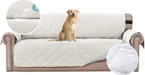 Vista 27 de H.VERSAILTEX Funda de sofá 100% impermeable, lavable, antideslizante, para 3 cojines, protector de muebles para mascotas, fundas de sofá