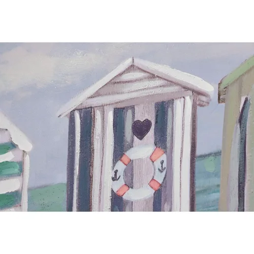 Vista 4 de Lienzo Home ESPRIT Lienzo Madera MDF 120 x 3 x 60 cm Playa