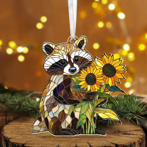 Vista 21 de FLAGWIX Regalos de águila calva de Navidad para hombres y mujeres - Adornos acrílicos planos 2D (no 3D) 2025 para decoraciones - Adorno de águila