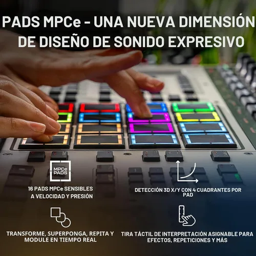 Vista 4 de Akai Professional Centro de producción musical independiente MPC XL Gris
