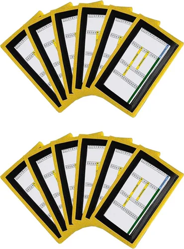 Vista 10 de Playbook Wristband QB, Adult Playbook,3 Slots, 6 Pack Negro