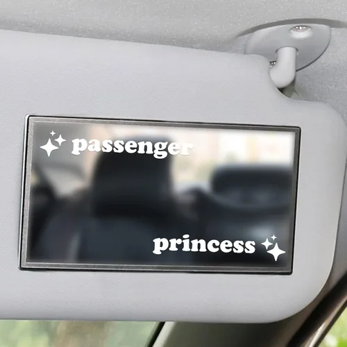 Vista 10 de Aolamegs Paquete de 3 Calcomanías de Princesa Pasajera, Lindas Calcomanías de Vinilo para Ventana y Espejo Retrovisor, Accesorios Divertidos