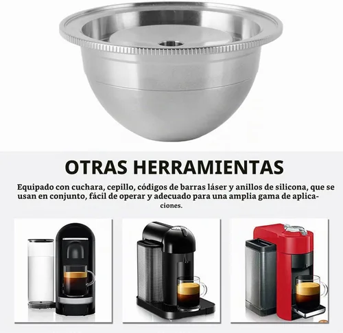 Vista 5 de Cápsula de café, cápsulas de café (2.7 fl oz) compatible con Vertuoplus plus, para vertuoline GCA1, para Delonghi ENV 135 máquina de café Cápsulas