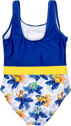 Vista 2 de Pokemon Bulbasaur Charmander Pikachu Squirtle UPF 50+ Traje de baño de una pieza para adultos