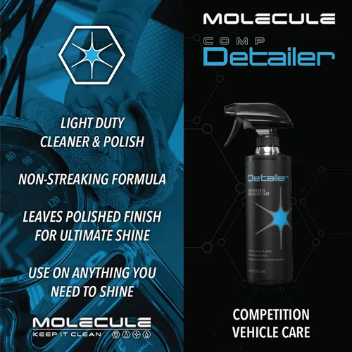 Vista 5 de Molecule Competition Detailer, solución de pulverización y limpieza, resistente a la suciedad, limpia y pule, 1 galón