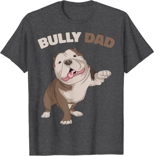 Vista 82 de American Bully Dad Dog Owner Father Funny Men T-Shirt Asphalt Grey