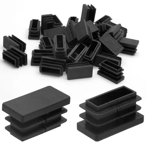 Vista 8 de Piutouyar Tapas rectangulares de tubo, inserto de enchufe de plástico, tapa de extremo negra para inserto de orificio de tubo, vallas, protección