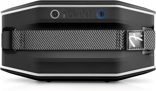 Vista 3 de Fender x Teufel ROCKSTER GO 2 Altavoz portátil Bluetooth – Sonido potente, resistente, impermeable, batería de 28 horas, correa de transporte