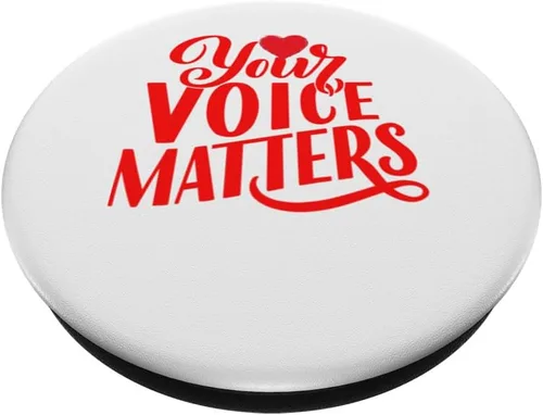 Vista 2 de Your Voice Matters Positive Self Help Esteem Love & Support PopSockets Standard PopGrip