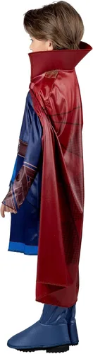 Vista 6 de Marvel Doctor Strange - Disfraz oficial para jóvenes, túnica y pantalones, más capa acolchada desmontable, grande, multicolor