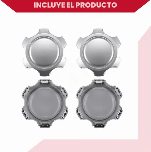 Vista 7 de 4260304030 / Tapas centrales de cubo de rueda para Toyota 4Runner 1996-2002 / Durable/plástico / 4 piezas/tono plateado