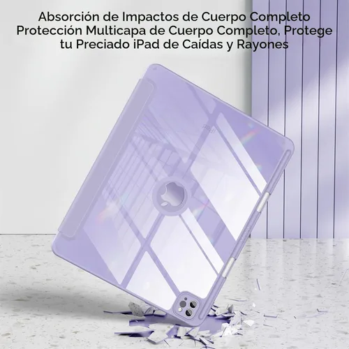 Vista 4 de Soke Funda para iPad Air de 13 pulgadas (M3 2025/M2 2024) con soporte para lápices, [Encendido/apagado automático + protección de la cámara] a