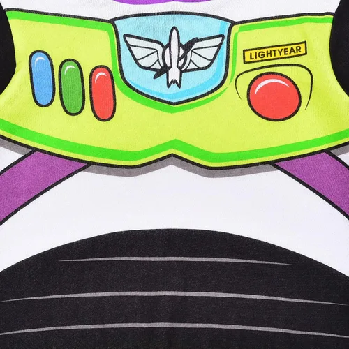 Vista 3 de Disney Toy Story Buzz Lightyear - Sudadera con capucha para niños pequeños y pequeños, color blanco