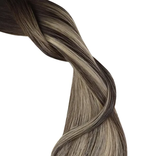 Vista 122 de YoungSee Extensiones de Cabello Humano con Cinta Balayage Extensiones de Cabello con Cinta Marrón Oscuro Extensiones de Cabello con Cinta Ombre