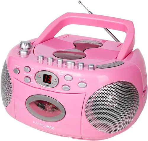 Vista 8 de HANNLOMAX HX-323CD Reproductor de CD portátil, radio AM/FM, grabadora de cassette, grabaciones de CD o radio, conector para auriculares, fuente