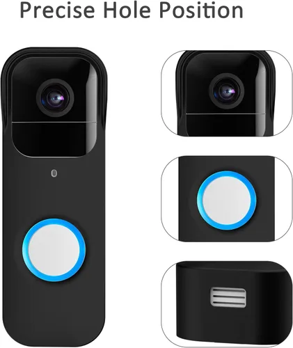 Vista 2 de LEFXMOPHY Fundas para cámara compatibles con Blink Video Doorbell, silicona negra, impermeable, piel protetiva
