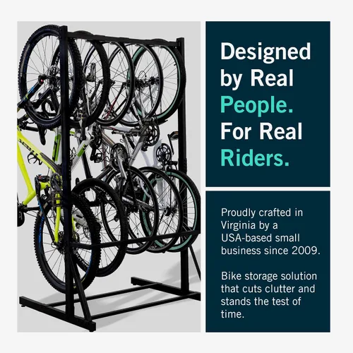 Vista 6 de StoreYourBoard Soporte de bicicleta para interiores - Soporte de almacenamiento independiente para 5 bicicletas - Soporte de bicicleta resistente