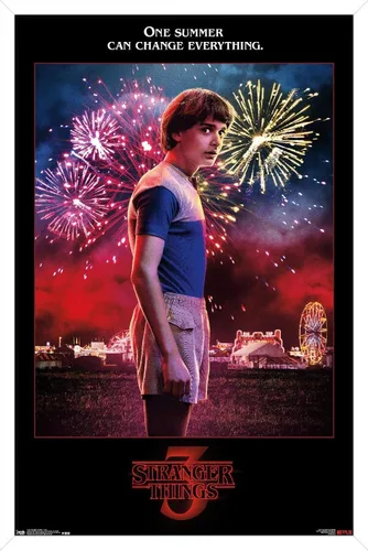 Vista 13 de Trends International Netflix Stranger Things: Season 3 - Póster de pared de Will Wall, 14.725 x 22.375 pulgadas, versión enmarcada de madera