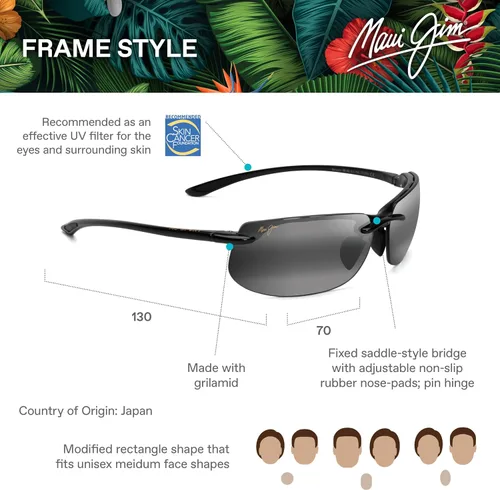 Vista 6 de Maui Jim Men's and Women's Banyans Polarized Rimless Reading Sunglasses