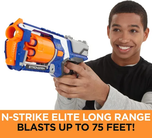 Vista 2 de Nerf N Strike Elite Strongarm Blaster de Juguete con Barril Rotatorio (Exclusivo de Amazon)