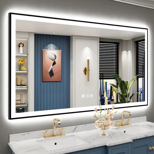 Vista 15 de 24x32 LED Bathroom Mirror, Backlit & Front Lit Lighted Mirror Retroiluminado+luz frontal