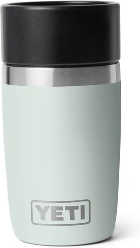 Vista 48 de YETI Rambler - Botella de viaje de 8 onzas, acero inoxidable, aislada al vacío con tapa a prueba de fugas, color negro