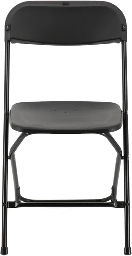 Vista 5 de Elama Sillas de cena plegables de plástico de 4 piezas (negro)