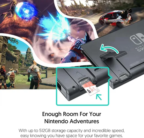 Vista 8 de SP Silicon Power 1TB Micro SD Card U3 Compatible con Nintendo-Switch, Tarjeta de Memoria MicroSD SDXC microsdxc de Alta Velocidad con Adaptador