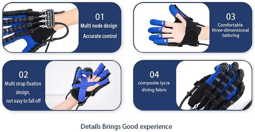 Vista 3 de Revolucionarios guantes de robot de rehabilitación de manos para recuperación de accidentes cerebrovasculares, artritis y terapia de disfunción