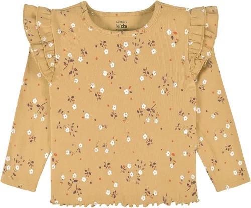 Vista 3 de Gerber Paquete de 2 camisetas de manga larga con volantes dobles para bebés y niñas
