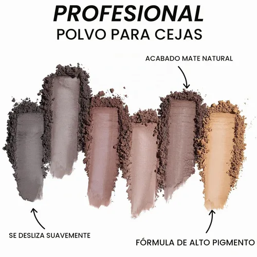 Vista 8 de FOCALLURE Kit de sellos de cejas y plantillas para cejas, 24 formas reutilizables para cejas, polvo de cejas a prueba de sudor, de larga duración
