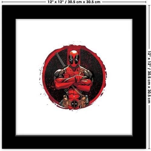 Vista 7 de Trends International Gallery Pops Marvel Comics Deadpool - Póster de pared con insignia de brazos cruzados, 12 x 12 pulgadas, versión enmarcada