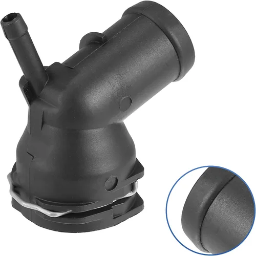Vista 4 de X AUTOHAUX Conector de manguera de refrigerante superior del radiador 3C0122291D para Volkswagen Beetle Eos Golf Jetta Passat SportWagen