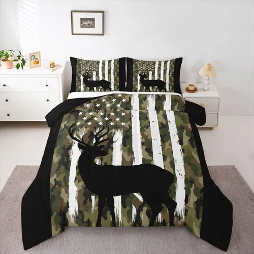 Vista 32 de Erosebridal Happy Camping - Edredón tamaño individual para niños, juego de ropa de cama de animales del bosque del bosque para bebés, niños y niñas