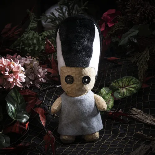 Vista 2 de Summit Collection Pinhead Monsters Frankenstein Bride Voodoo Doll Button Eyes Peluche Coleccionable de 7.5 pulgadas de alto, Figura suave