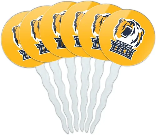 Vista 138 de Abilene Christian - Juego de 6 palillos para cupcakes con logotipo secundario