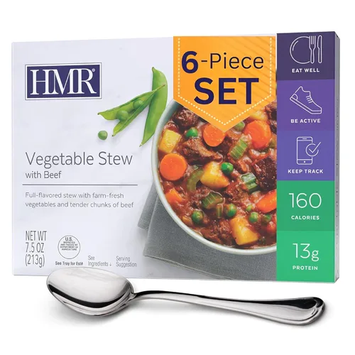 Vista 14 de HMR Ternera Stroganoff con Fideos Entrée Almuerzo o Cena Pre-empaquetada Listo para Comer 19 g de Proteína Comida Baja en Calorías Porción