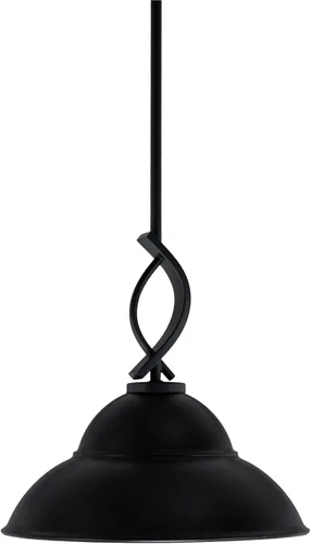 Vista 4 de Toltec Lighting Cavella Stem Colgado Mini colgante, acabado grafito, vidrio de muselina blanca de 4 pulgadas