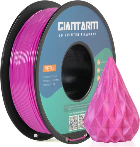 Vista 19 de GIANTARM Filamento PETG, precisión dimensional de 1.75 mm +/-0.02mm, carrete de 1 kg (2.2 libras), embalaje al vacío, para impresoras 3D, verde