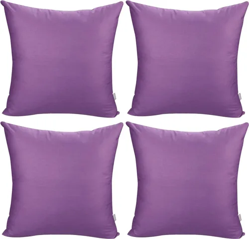 Vista 48 de Thmyo - Paquete de 4 fundas de almohada decorativas de 100 % algodón para lumbar, cómodas, sólidas, para Navidad/Halloween, fundas de cojín Blanco