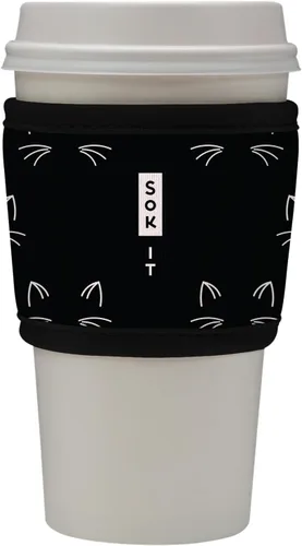 Vista 143 de Sok It HotSok Coffee & Tea - Funda de neopreno con aislamiento reutilizable (floral abstracto)